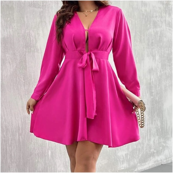 Luxe Cut out Tie Evening Party Sexy Dress - Picture 4 of 8